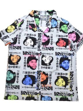 Boyz N The Hood Doughboy Kanji All Over Print Button-Up Mens Shirt New Medium